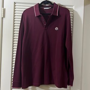 Mens Moncler long sleeve collard shirt